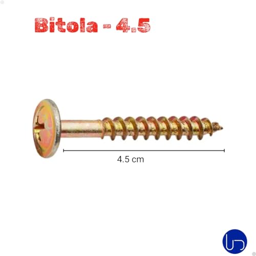 Kit com 100 un de Parafuso Flangeado philips 4.5x45mm para marcenaria serralheria gesso