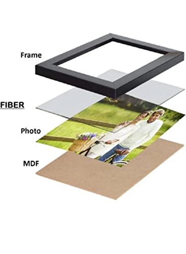 The 100 Wood Personalized Mosaic Photo Frame (Black,A4,) with 50 Photos