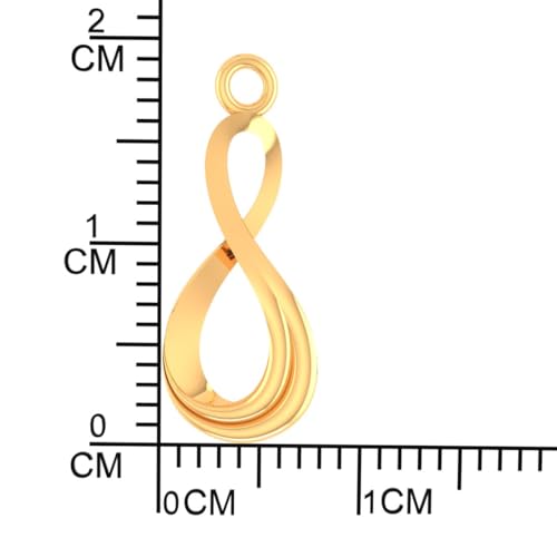 P.C. Chandra Jewellers 22KT (916) Yellow Gold Beautiful Hanging Earrings For Women With An Infinite Pattern - 0.8 Grams