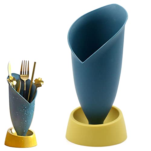 Escurre Cubiertos Cocina Soporte Utensilios - Cesta multifuncional de plástico, encimeras para organizar cuchillos tenedores cucharas, también puede utilizar en el baño o sala de Decorar