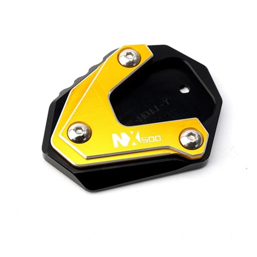 Extension béquille Honda NX500 pour garer sa moto sur sol meuble en road trip
