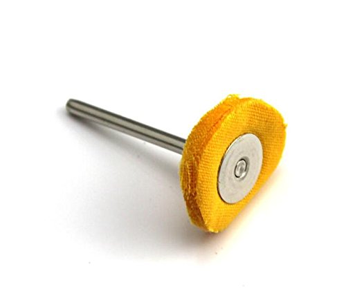 Driak 20PC Yellow Cotton Polishing Buffing Wheel Brush Fits for Hole Jewelers