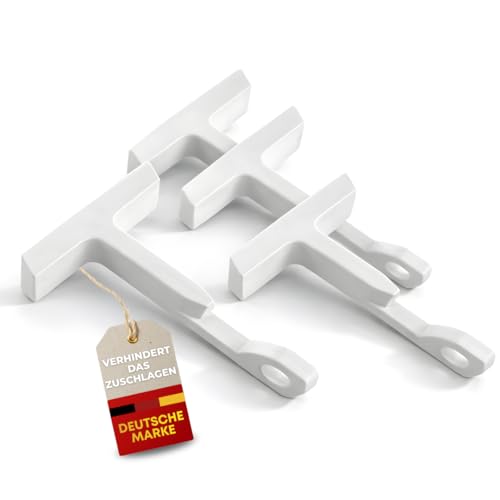 Quality Collection | Fensterfeststeller für Kippfenster | Fensterstopper | 4er-Set | Weiß | Robuste Sicherung für Kippfenster | Einfache stabile Montage | Ideal für Zuhause und Büro