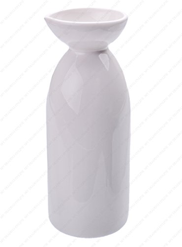Japanese Porcelain Sake Bottle Carafe White 16 Ounces 275 Inches Dia 7 Inches H