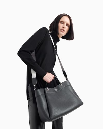 Image of Armani Exchange Women's Wave Shopping Large Bag