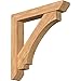 Ekena Millwork BKT0806X46X46IMP06SWR Imperial Slat Smooth Bracket w/Offset Brace, Western Red Cedar