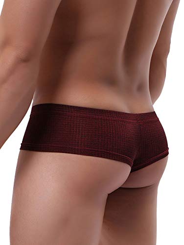 iKingsky Men's Cheeky Thong Underwear Mini Cheek Pouch Boxer Briefs Sexy Brazilian Back Mens Under Panties4