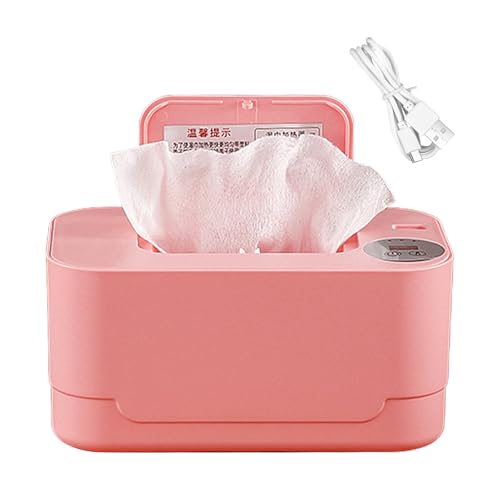 Fyrdyn Calentador de toallitas para pañales, dispensador de toallas de papel de calefacción, temperatura ajustable, calentadores portátiles para pañales, para coche, baño, accesorios para niños