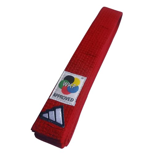 Ceinture de Karaté WKF Rouge adidas 340 Equipement Arts Martiaux Tatami
