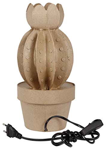 Lámpara de cactus para decorar tu salón o dormitorio con manualidades Décopatch HD076C