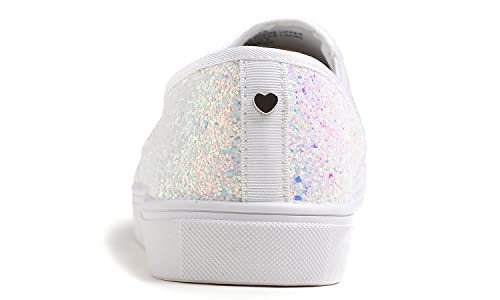 Feversole Women's Fashion Slip-On Sneaker Casual Flat Loafers White Size 7.5 M Us #TOP6