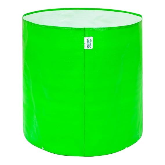 ATOZJI HDPE UV Protected 260 GSM Round Green Colour Plant Bags Suitable for Terrace and Vegetable Gardening(Pack of 2)(24x6)