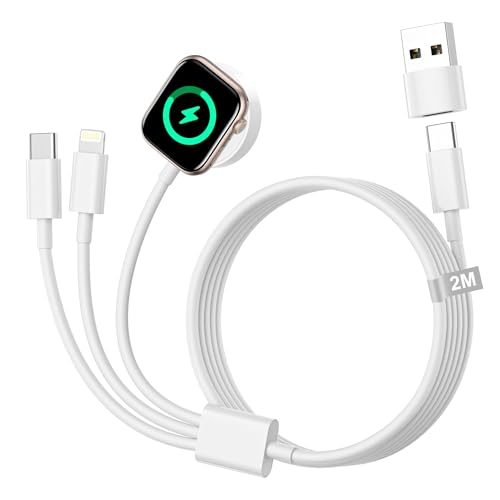 Ya en manzanajugosa.com: AINPOW 3 en 2 Cargador A-pple Watch, Cable Carga A-pple Watch 2M con Cargador iWatch Cable Lightning Compatible con iWatch 10/9/8/7/6/5/4/3/SE/Ultra, iPhone 16/15/4/13/12/11 Pro Max