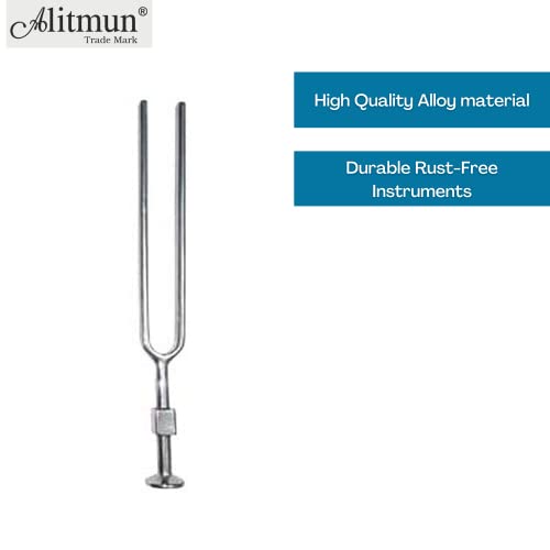 Image of Acoustic Tuning Fork Set of 3 (128, 256, 512 Hz), Rust-Free Tuning Forks with Consistent Frequency Accuracy, for Medical Students