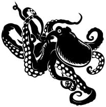 Slap-Art Cute Kraken Vinyl Decal Sticker Black