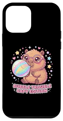 Capybara Blowing Bubble Chewing Gum Bubble Trouble, Capybara �X�}�z�P�[�X iPhone 12 mini �p