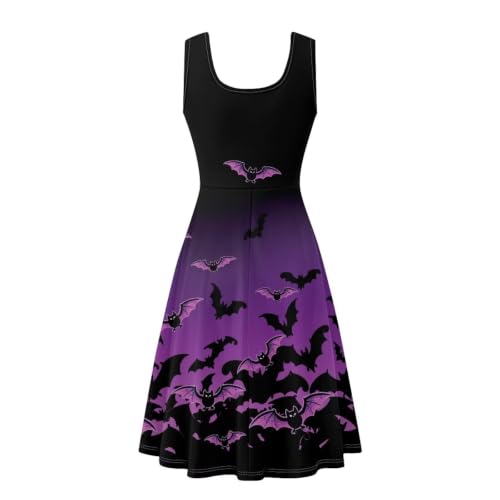 Image of Dreaweet Casual Sleeveless Dresses for Women Girls, Round Neck Tank Dresses with Pockets Summer Sundress Size XS-4XL