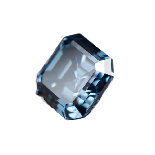 Moissanite bleu roi taille Asscher pour la création de bijoux artisanaux - 2