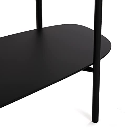 Mesa Consola para Pasillo Estrecho Versa Salem con Estante de Madera y Metal 7