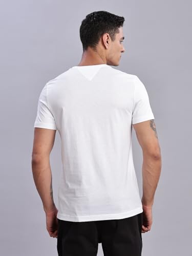 Image of Tommy Hilfiger Mens White Logo T-Shirt