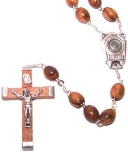 Olive Wood with Holy Water from The Jordan River - with Certificate of Authenticity (51 Cm Or 20") Holylandmarket Rosaries