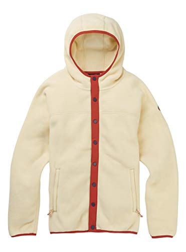 Burton Womens Hearth Fleece Snap Up, Creme Brulee, Small