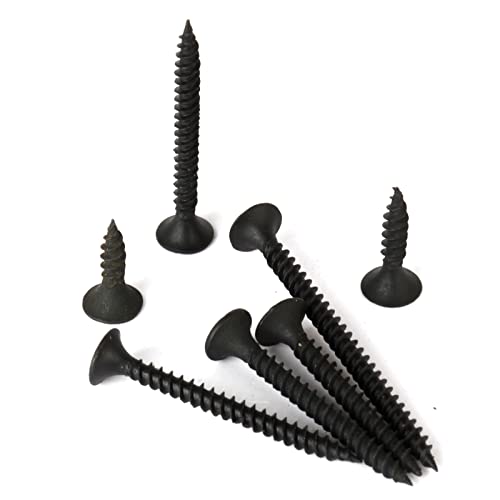 Fastener Tree #6 Drywall Screws Assortment Kit, Fine Thread Bugle Head Black Screws Self Tapping Screws For Wood, Soft Metal, Drywall 180Pcs #TOP3