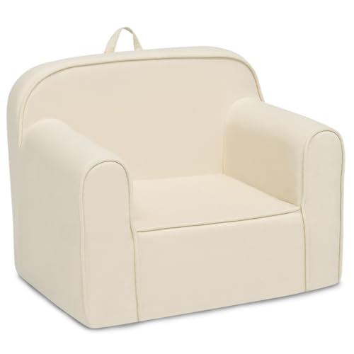 Image of Delta Children Cozee Chair -Foam Kids Chair for Ages 18 Months and Up, Oatmeal