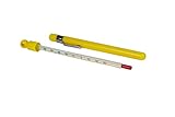 Amarell Glas Spezialflüssigkeit Taschenthermometer mit Hülle, -30°C bis +50°C, 10mm Durchmesser, 165mm Länge