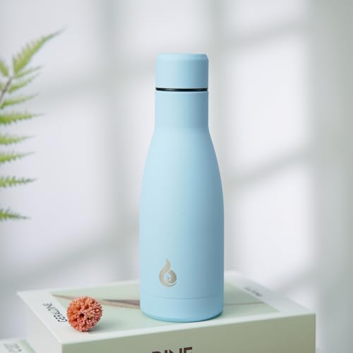 Image of BJPKPK Insulated Water Bottle 12oz Small Stainless Steel Water Bottles Reusable Metal Thermal Keep Cold and Hot,Sky Blue