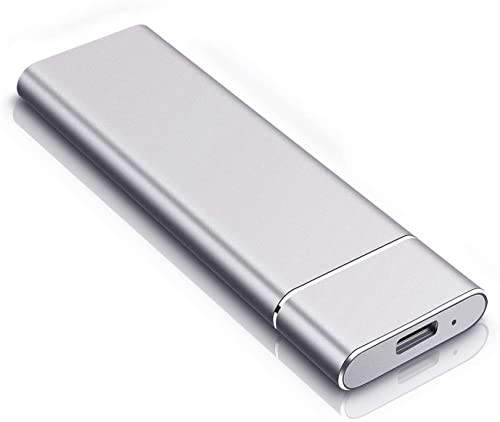 External Hard Drive 1TB,Portable Hard Drive Slim External Hard Drive Compatible with PC Laptop and Mac(1TB Silver)