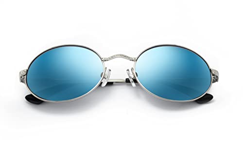 Revo Sunglasses Python I: Polarized Crystal Glass Lens Filters UV, Metal Round Frame3