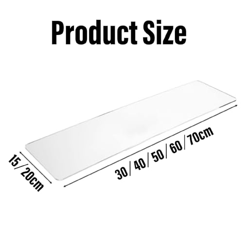 Placa extensora acrílica para el alféizar de ventana transparente de 70x20cm 3