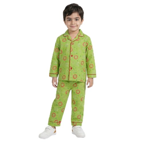 Image of CLAP Kids Cotton Printed Full Sleeves Night Suit