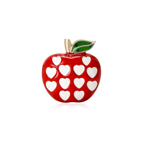Image of Enamel Fruit Brooch for Women Rhinestones Fruit Lapel Pin Elegant Fruit Brooches Jewelry Gift, Perfect for Dresses Hat Bag