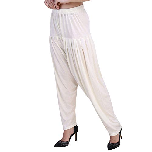 Women Solid Shade Viscose Blend Stylish Single Reguar Patiala Pants Harem Pants Purple-image-41