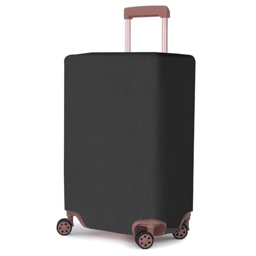 Image of Plain Polyester Suitcase Cover Stretchable Trolley Bag Protective Cover Dust and Scratch Resistant Luggage Cover for Travel (Plain-Grey-S)