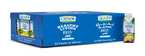 Lacnor Healthy Living 100% Grapefruit Juice, No Added Sugar, 250ML Pack of 24