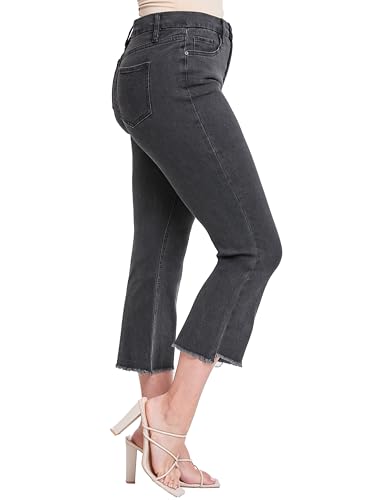 Royalty For Me Womens Women's Curvy Fit High Rise Hi-lo Frayed Hem Jean2