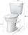 FinerFurnis Two-Piece Toilet Elongated with Power Flush 1.28 GPF, Soft-Close Seat, ADA Comfort Height, Universal 12" Rough-In, Sleek White for Modern Bathrooms