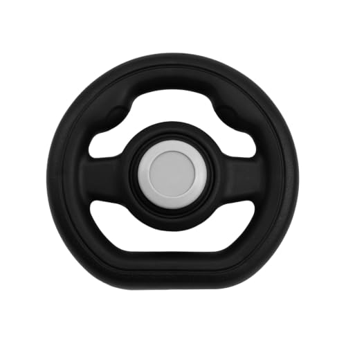Baby Stroller Steering Wheel Toy Simulated Driver Steering Wheel with Velcro strap Interactive Toddler Car Seat Toys for Babies 6-12 Months Stroller/Wagon/Shopping Cart Attachment for Kids Black