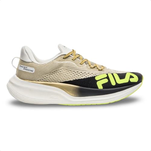 Tenis Fila Racer Speedzone Masculino, Golden/Black/Sunny Lime, 44