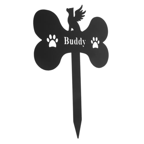 Yardwe Piquet Commémoratif Os pour Chien Marqueur de Tombe et Portable pour Décoration de Jardin et Funéraire Animaux pour Cimetière et Souvenirs