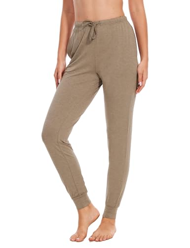 Image of GYS Women's Pajama Pants - Viscose Made from Bamboo, Joggers Pants with Pockets Comfy Lounge Sleep Pants Pj Bottoms
