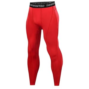 Towintec Men’s Compression Pants Running Tights Workout Leggings Cool Dry Base Layer for Training Basketball Sports Athletic Football Gym
