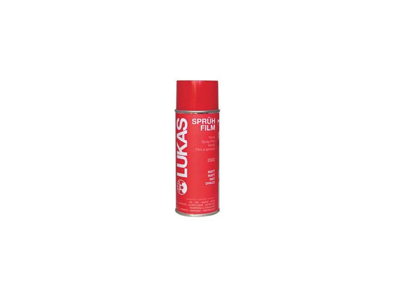 Barniz Final Spray Lukas de 400 ml con acabado satinado para proteccion de cuadros