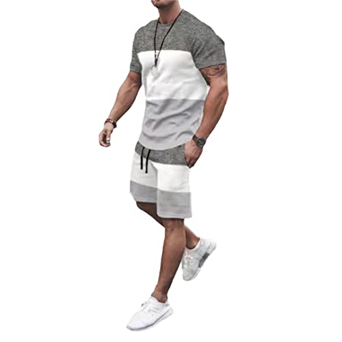 Ensemble t-shirt short homme imprimé 3D taille XL ts2813
