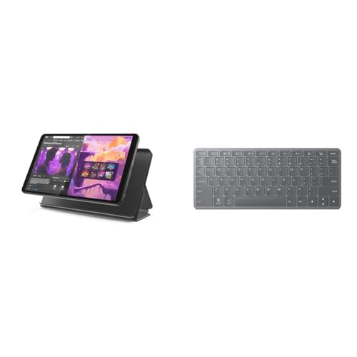 Image of Bundle of Lenovo Tab One Includes Folio Case + Lenovo Multi-Device Wireless Bluetooth Keyboard