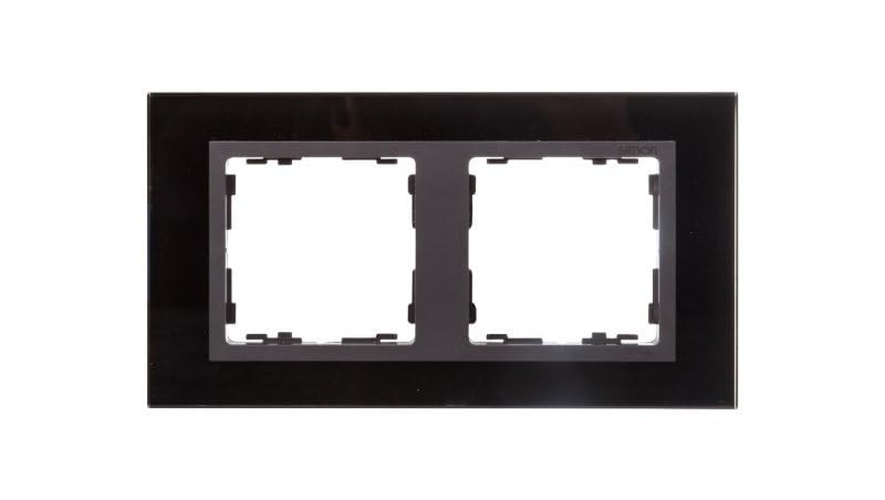 Cadre Marco 2 elementos Nature cristal negro pour double prise