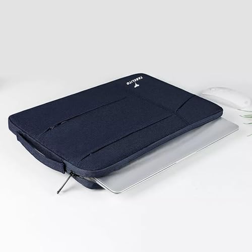 Tabelito Polyester Foam, Nylon Hybrid Laptopss Bag Sleeve Case Cover Pouch for Laptops (15.6 Inches /39.6Cm, Blue) - Image 3